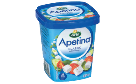 Apetina® white cheese cubes in brine