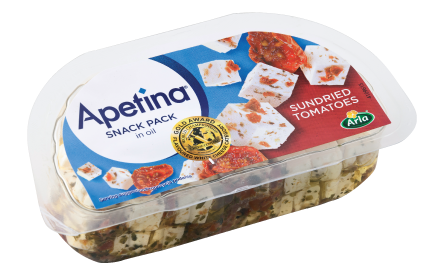 Apetina® white cheese cubes in oil with sundried tomatoes