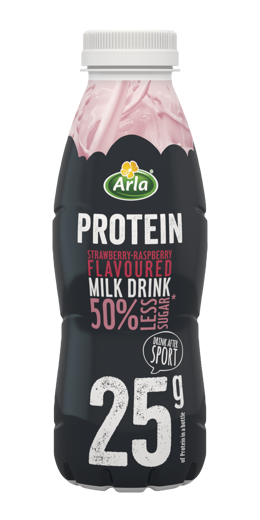 Arla® Protein Arla Protein Strawberries & Raspberry  flavoured milk drink with less sugar